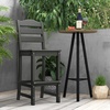 image:imageGiantex Outdoor HDPE Bar Stool Patio Tall Bar Chair with Backrest and Footrest 30 Inches Counter Height Barstools for Garden Backyard Weather Resistance Easy Maintenance 1 BlackBlack
