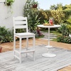 image:imageGiantex Outdoor HDPE Bar Stool Patio Tall Bar Chair with Backrest and Footrest 30 Inches Counter Height Barstools for Garden Backyard Weather Resistance Easy Maintenance 1 BlackWhite