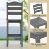 image:imageGiantex Outdoor HDPE Bar Stool Patio Tall Bar Chair with Backrest and Footrest 30 Inches Counter Height Barstools for Garden Backyard Weather Resistance Easy Maintenance 1 BlackGrey