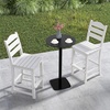 image:imageGiantex Outdoor HDPE Bar Stool Patio Tall Bar Chair with Backrest and Footrest 30 Inches Counter Height Barstools for Garden Backyard Weather Resistance Easy Maintenance 1 BlackWhite