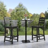 image:imageGiantex Outdoor HDPE Bar Stool Patio Tall Bar Chair with Backrest and Footrest 30 Inches Counter Height Barstools for Garden Backyard Weather Resistance Easy Maintenance 1 BlackBlack
