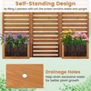 image:imageGiantex Outdoor Privacy Screen with Planter Box Wooden Planter Box with Trellis Freestanding Garden Divider Screen for Climbing Plants Patio Porch Balcony Backyard