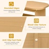 image:imageGiantex Oval Coffee Table 47 Mid Century Modern Center Table with Storage Shelf amp Round Corner 2Tier Accent Cocktail Tea Table Wood Coffee Table for Living Room Small SpacesNatural