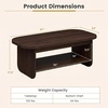 image:imageGiantex Oval Coffee Table 47 Mid Century Modern Center Table with Storage Shelf amp Round Corner 2Tier Accent Cocktail Tea Table Wood Coffee Table for Living Room Small SpacesEspresso