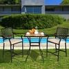 image:imageGiantex Patio Bar Table Outdoor Square Bistro Bar High Table All Weather Patio Dining Table Garden Backyard Porch Lawn Poolside