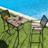 image:imageGiantex Patio Bar Table Outdoor Square Bistro Bar High Table All Weather Patio Dining Table Garden Backyard Porch Lawn Poolside