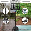 image:imageGiantex Portable Basketball Hoop Outdoor  810Ft Height Adjustable Basketball Stand System for Adult with 44 Backboard 2 Wheels Fillable Base Indoor Outdoor Basketball Goal