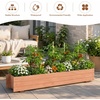image:imageGiantex Raised Garden Bed 36 x 7 x 65 Wooden Elevated Planter Box for Flower Vegetable Herb Garden Window Mounted Plant Box for Planting Garden Backyard Patio1