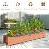 image:imageGiantex Raised Garden Bed 36 x 7 x 65 Wooden Elevated Planter Box for Flower Vegetable Herb Garden Window Mounted Plant Box for Planting Garden Backyard Patio2