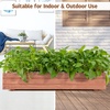 image:imageGiantex Raised Garden Bed 36 x 7 x 65 Wooden Elevated Planter Box for Flower Vegetable Herb Garden Window Mounted Plant Box for Planting Garden Backyard Patio2