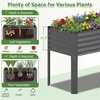 image:imageGiantex Raised Garden Bed with Legs 44 x 22 x 32 Metal Large Elevated Planter Box for Vegetable Flower Fruit Herb Heavy Duty Outdoor Gardening Planter for Backyard Patio Balcony BlackDark Gray