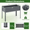 image:imageGiantex Raised Garden Bed with Legs 44 x 22 x 32 Metal Large Elevated Planter Box for Vegetable Flower Fruit Herb Heavy Duty Outdoor Gardening Planter for Backyard Patio Balcony BlackGray