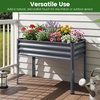 image:imageGiantex Raised Garden Bed with Legs 44 x 22 x 32 Metal Large Elevated Planter Box for Vegetable Flower Fruit Herb Heavy Duty Outdoor Gardening Planter for Backyard Patio Balcony BlackGray
