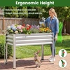 image:imageGiantex Raised Garden Bed with Legs 44 x 22 x 32 Metal Large Elevated Planter Box for Vegetable Flower Fruit Herb Heavy Duty Outdoor Gardening Planter for Backyard Patio Balcony BlackSilver