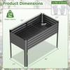 image:imageGiantex Raised Garden Bed with Legs 44 x 22 x 32 Metal Large Elevated Planter Box for Vegetable Flower Fruit Herb Heavy Duty Outdoor Gardening Planter for Backyard Patio Balcony BlackDark Gray