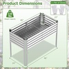 image:imageGiantex Raised Garden Bed with Legs 44 x 22 x 32 Metal Large Elevated Planter Box for Vegetable Flower Fruit Herb Heavy Duty Outdoor Gardening Planter for Backyard Patio Balcony BlackSilver