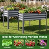 image:imageGiantex Raised Garden Bed with Legs 44 x 22 x 32 Metal Large Elevated Planter Box for Vegetable Flower Fruit Herb Heavy Duty Outdoor Gardening Planter for Backyard Patio Balcony BlackGray