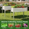 image:imageGiantex Raised Garden Bed with Legs 44 x 22 x 32 Metal Large Elevated Planter Box for Vegetable Flower Fruit Herb Heavy Duty Outdoor Gardening Planter for Backyard Patio Balcony BlackSilver