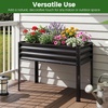 image:imageGiantex Raised Garden Bed with Legs 44 x 22 x 32 Metal Large Elevated Planter Box for Vegetable Flower Fruit Herb Heavy Duty Outdoor Gardening Planter for Backyard Patio Balcony BlackBlack