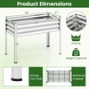 image:imageGiantex Raised Garden Bed with Legs 44 x 22 x 32 Metal Large Elevated Planter Box for Vegetable Flower Fruit Herb Heavy Duty Outdoor Gardening Planter for Backyard Patio Balcony BlackSilver