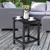image:imageGiantex Side Table Outdoor Small Patio Table 18 Adirondack Table Weather Resistant End Tables Outside Square Tea Table for Patio Backyard Poolside Garden Balcony 1 WhiteBlack