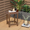 image:imageGiantex Side Table Outdoor Small Patio Table 18 Adirondack Table Weather Resistant End Tables Outside Square Tea Table for Patio Backyard Poolside Garden Balcony 1 WhiteCoffee