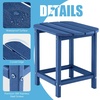 image:imageGiantex Side Table Outdoor Small Patio Table 18 Adirondack Table Weather Resistant End Tables Outside Square Tea Table for Patio Backyard Poolside Garden Balcony 1 WhiteNavy
