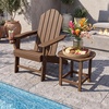 image:imageGiantex Side Table Outdoor Small Patio Table 18 Adirondack Table Weather Resistant End Tables Outside Square Tea Table for Patio Backyard Poolside Garden Balcony 1 WhiteCoffee