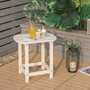 image:imageGiantex Side Table Outdoor Small Patio Table 18 Adirondack Table Weather Resistant End Tables Outside Square Tea Table for Patio Backyard Poolside Garden Balcony 1 WhiteWhite