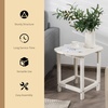 image:imageGiantex Side Table Outdoor Small Patio Table 18 Adirondack Table Weather Resistant End Tables Outside Square Tea Table for Patio Backyard Poolside Garden Balcony 1 WhiteWhite