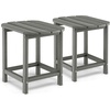 image:imageGiantex Side Table Outdoor Small Patio Table 18 Adirondack Table Weather Resistant End Tables Outside Square Tea Table for Patio Backyard Poolside Garden Balcony 1 WhiteGrey