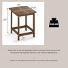 image:imageGiantex Side Table Outdoor Small Patio Table 18 Adirondack Table Weather Resistant End Tables Outside Square Tea Table for Patio Backyard Poolside Garden Balcony 1 WhiteCoffee