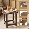 image:imageGiantex Side Table Outdoor Small Patio Table 18 Adirondack Table Weather Resistant End Tables Outside Square Tea Table for Patio Backyard Poolside Garden Balcony 1 WhiteCoffee