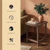 image:imageGiantex Side Table Outdoor Small Patio Table 18 Adirondack Table Weather Resistant End Tables Outside Square Tea Table for Patio Backyard Poolside Garden Balcony 1 WhiteCoffee
