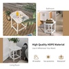 image:imageGiantex Side Table Outdoor Small Patio Table 18 Adirondack Table Weather Resistant End Tables Outside Square Tea Table for Patio Backyard Poolside Garden Balcony 1 WhiteWhite