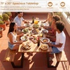 image:imageGiantex Single Picnic Table Bench Set Acacia Wood Outdoor Dining Table Set Heavy Duty Metal Frame Rectangular Tabletop for Porch Patio Lawn Garden 275x32x29571x30x30