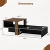 image:imageGiantex Small Coffee Table with Storage 315 Wood Unique Center Table with 2Tier Shelf Low Accent Cocktail Tea Table Mid Century Modern Coffee Table for Living Room Small SpacesBlack