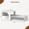 image:imageGiantex Small Coffee Table with Storage 315 Wood Unique Center Table with 2Tier Shelf Low Accent Cocktail Tea Table Mid Century Modern Coffee Table for Living Room Small SpacesWhite
