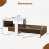 image:imageGiantex Small Coffee Table with Storage 315 Wood Unique Center Table with 2Tier Shelf Low Accent Cocktail Tea Table Mid Century Modern Coffee Table for Living Room Small SpacesWhite  Walnut