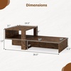 image:imageGiantex Small Coffee Table with Storage 315 Wood Unique Center Table with 2Tier Shelf Low Accent Cocktail Tea Table Mid Century Modern Coffee Table for Living Room Small SpacesRustic Brown
