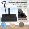 image:imageGiantex Umbrella Base with Wheels  Fillable Patio Umbrella Stand with Retractable amp Removable Pull Rod 132 lbs Capacity Weighted Market Umbrella Pole Holder for Outdoor Poolside Backyard Garden1320 Pounds