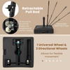 image:imageGiantex Umbrella Base with Wheels  Fillable Patio Umbrella Stand with Retractable amp Removable Pull Rod 132 lbs Capacity Weighted Market Umbrella Pole Holder for Outdoor Poolside Backyard Garden1320 Pounds