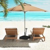 image:imageGiantex Umbrella Base with Wheels  Fillable Patio Umbrella Stand with Retractable amp Removable Pull Rod 132 lbs Capacity Weighted Market Umbrella Pole Holder for Outdoor Poolside Backyard Garden1320 Pounds