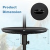 image:imageGiantex Umbrella Pole Table Tray  20 Outdoor Side Table with 15 Umbrella Hole Height Adjustable Knob AllWeather PE Matrial for Patio Backyard Deck Garden Poolside BlackBlack
