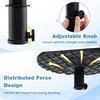 image:imageGiantex Umbrella Pole Table Tray  20 Outdoor Side Table with 15 Umbrella Hole Height Adjustable Knob AllWeather PE Matrial for Patio Backyard Deck Garden Poolside BlackBlack