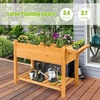 image:imageGiantex Wood Raised Garden Bed wFolding DropLeaf Potting Table Planter Box for Flower Herb Vegetable Fruit Indoor Outdoor Elevated Raised Beds for Gardening Backyard Patio Balcony485x21x315