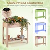 image:imageGiantex Wood Raised Garden Bed wFolding DropLeaf Potting Table Planter Box for Flower Herb Vegetable Fruit Indoor Outdoor Elevated Raised Beds for Gardening Backyard Patio Balcony32x15x30