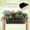 image:imageGiantex Wood Raised Garden Bed wFolding DropLeaf Potting Table Planter Box for Flower Herb Vegetable Fruit Indoor Outdoor Elevated Raised Beds for Gardening Backyard Patio Balcony32x15x30