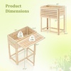 image:imageGiantex Wood Raised Garden Bed wFolding DropLeaf Potting Table Planter Box for Flower Herb Vegetable Fruit Indoor Outdoor Elevated Raised Beds for Gardening Backyard Patio Balcony25x265x295