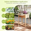 image:imageGiantex Wood Raised Garden Bed wFolding DropLeaf Potting Table Planter Box for Flower Herb Vegetable Fruit Indoor Outdoor Elevated Raised Beds for Gardening Backyard Patio Balcony25x265x295
